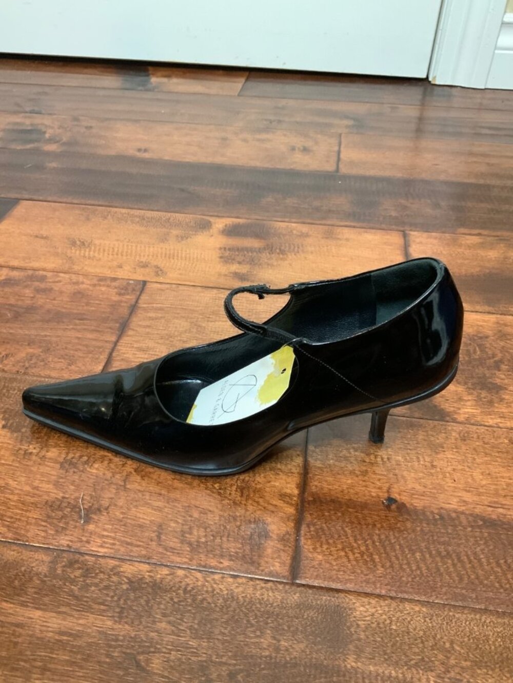 Prada Black Patent Leather Mary Jane Kitten Heels Size 8 | 38 - Picture 2 of 7